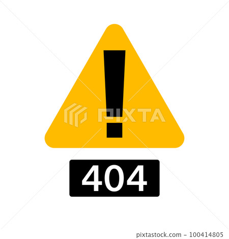 404 exclamation caution icon. vector. 100414805