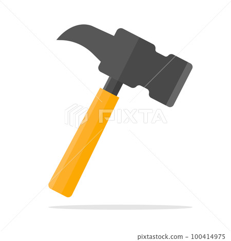 平面設計中的釘錘和陰影圖標。向量。 平面設計中的釘錘和陰影圖標。向量。 100414975