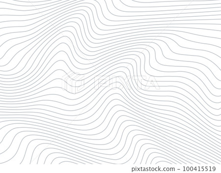 Abstract background with wavy lines. Gray and white vector pattern. 100415519