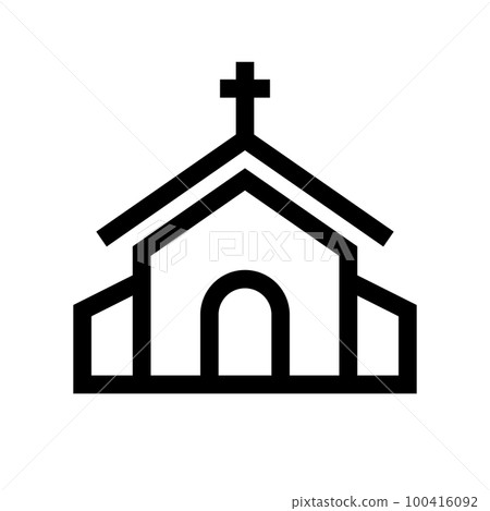 Simple chapel icon. Christian chapel. vector. Simple chapel icon. Christian chapel. vector. 100416092