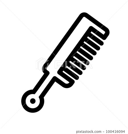 Simple comb icon. hairbrush. Grooming. vector. 100416094