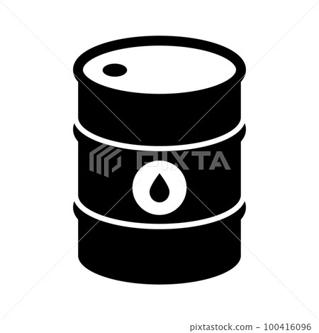 Liquid fuel barrel silhouette icon. fuel oil or paint. vector. 100416096