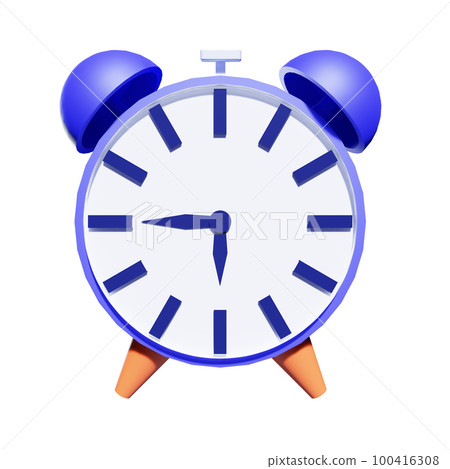 3d rendering illustration alarm clock 3d rendering illustration alarm clock 100416308