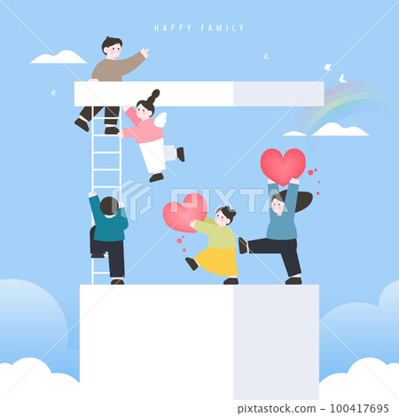 Family month harmonious family illustration 06 100417695