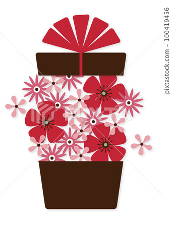 Cute flower gift illustration Cute flower gift illustration 100419456