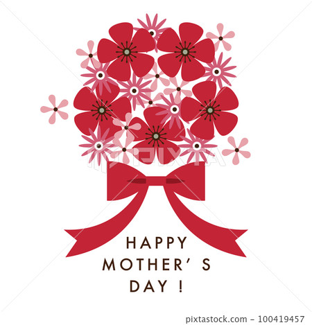 Mother's day with red flowers bouquet Mother's day with red flowers bouquet 100419457