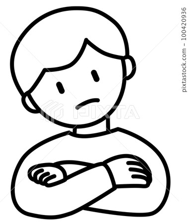 有思想的人的矢量圖解 100420936