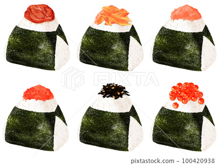 Onigiri Various Umeboshi Salmon Kelp Salmon roe Mentaiko Cod roe 100420938