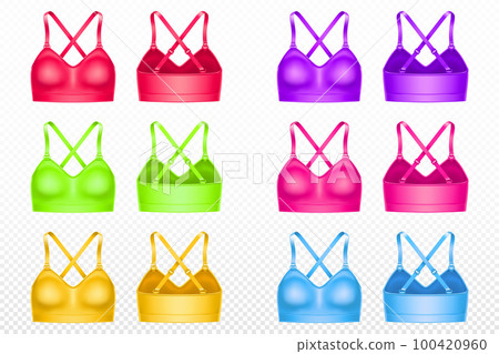 Template of sport bras, underwear top 100420960