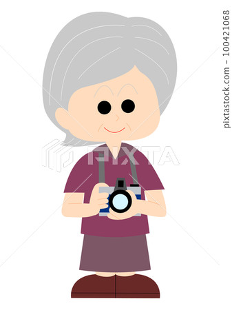 拿著相機的女人（老人） 100421068