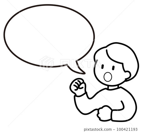 一個人說話的矢量圖 100421193