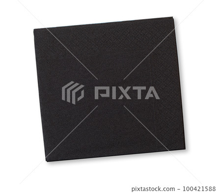 black napkin isolated 100421588