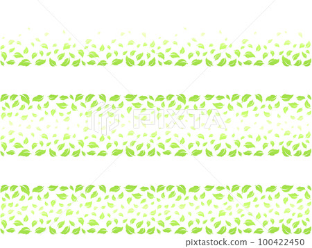 Green leaves branches silhouettes stripe background banner Green leaves branches silhouettes stripe background banner 100422450