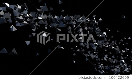 Triangle Particle VJ Rotation Wind Flow Reflection Black Gray [Other versions available] 100422699