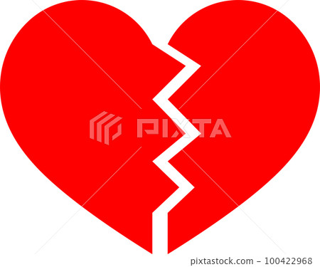 broken heart red 100422968