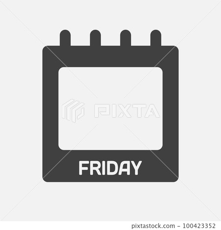Template icon page calendar, day of week Friday Template icon page calendar, day of week Friday 100423352