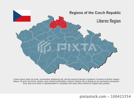 Vector map Czech republic, region Liberec Vector map Czech republic, region Liberec 100423354