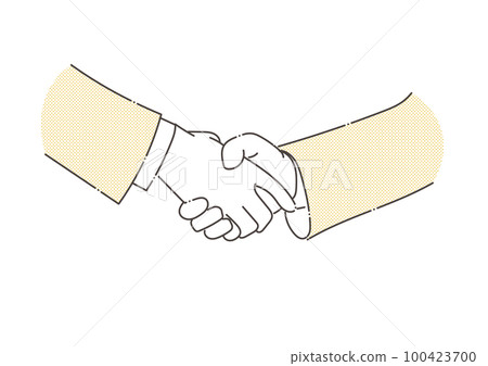 握手的商人-單色 100423700