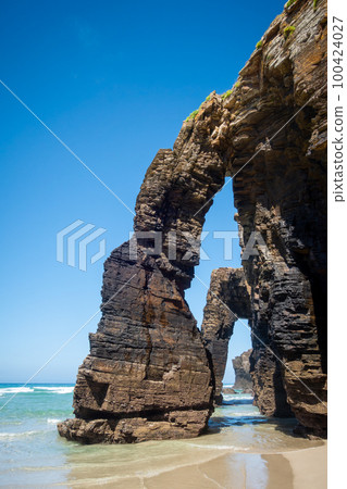 As Catedrais beach - Beach of the Cathedrals - Galicia, Spain 100424027