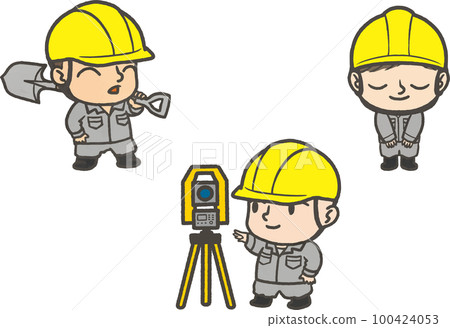 施工現場插圖集/矢量化插圖 施工現場插圖集/矢量化插圖 100424053