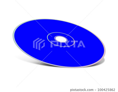 CD or DVD blank template blue for presentation layouts and design. 3D rendering. 100425862