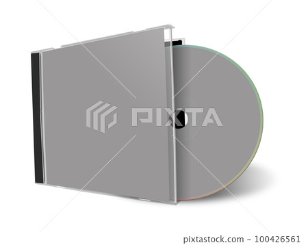CD or DVD blank template grey for presentation layouts and design. 3D rendering. CD or DVD blank template grey for presentation layouts and design. 3D rendering. 100426561