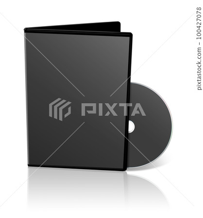 DVD box blank template black for presentation layouts and design. 3D rendering. 100427078