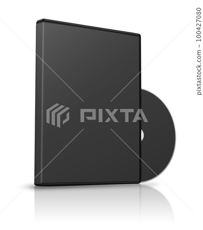 DVD box blank template black for presentation layouts and design. 3D rendering. 100427080