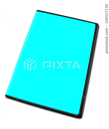 DVD box blank template cyan for presentation layouts and design. 3D rendering. 100427130