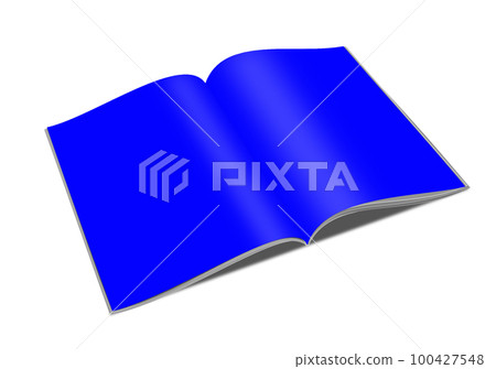 Blue magazine blank template for presentation layouts and design. 100427548