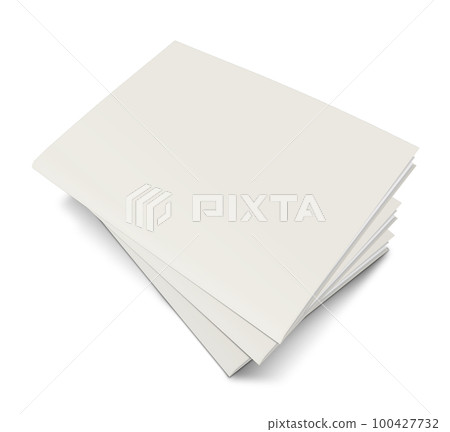 White magazine blank template for presentation layouts and design. 100427732