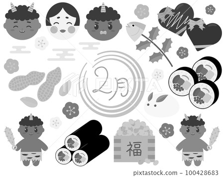 February material set Grayscale February material set Grayscale 100428683