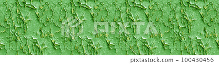 Seamless long banner, Background of old green paint. 100430456