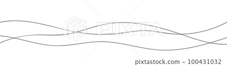 Abstract wavy thin line. Squiggle elements banner. Pattern with scribble, wiggle and undulate. Vector isolated illustration 100431032