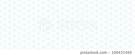 Blue isometric grid graph paper background. Seamless pattern guide background. Desigh for engineering or mechanical layout drawing. Vector illustration 100431493