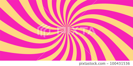 Pink radial background. Spiral ray starburst. Vector pattern illustration 100431536