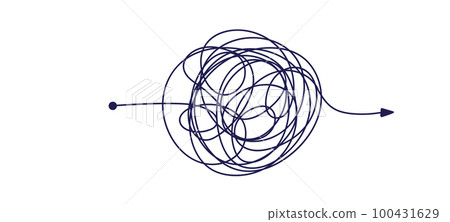 Transformation stress in psychology. Mental health concept. Chaos solving. Flat vector illustration Transformation stress in psychology. Mental health concept. Chaos solving. Flat vector illustration 100431629