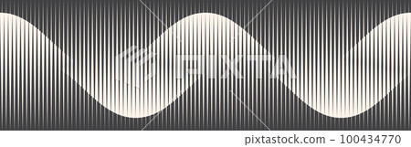 Abstract art geometric background with vertical lines. Optical illusion with waves and transition. Abstract art geometric background with vertical lines. Optical illusion with waves and transition. 100434770
