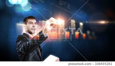 Business graph and trade monitor 100435261