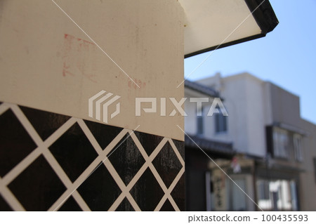 山口縣觀光“金魚燈籠”柳井市白壁街景 100435593