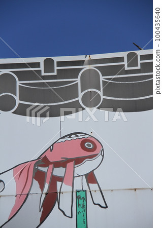 山口縣觀光“金魚燈籠”柳井市白壁街景 100435640