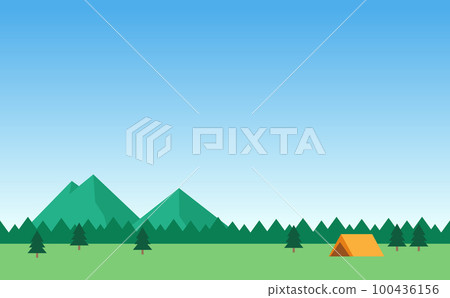 camping landscape illustration 100436156
