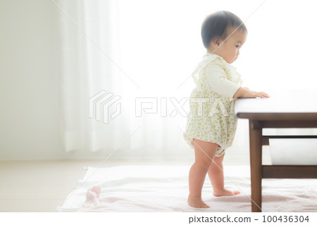 Baby standing up 100436304