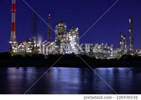 [三重縣]四日市產業園區的夜景 100436538