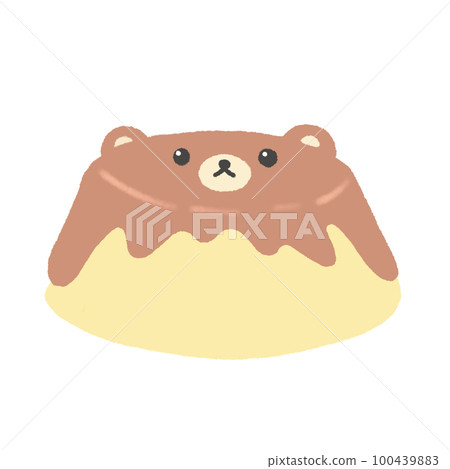 Hand-drawn Cute Pudding Bear in doodle style Hand-drawn Cute Pudding Bear in doodle style 100439883