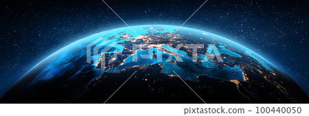 West Europe city lights 100440050