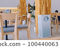 Coffee shops with tables are empty by noon. 100440063