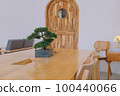 Coffee shops with tables are empty by noon. 100440066