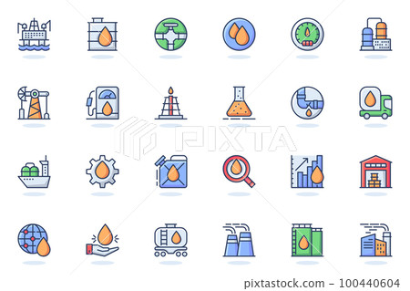 Industry web flat line icon Industry web flat line icon 100440604
