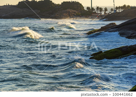 Devil's Beach in Ipanema hidden between the rocks Devil's Beach in Ipanema hidden between the rocks 100441662